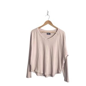 Zyia Active Small Blush Pink Rib Knit Boxy Pullover Lounge‎ Relaxed Fit Comfort